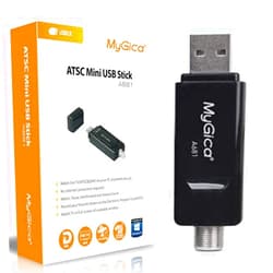 Mygica A681B Analog USB TV Tuner Card Antenna, Recast ATSC HD Digital External HDTV Tuner Stick Dongle Adapter for Window, Linux, for PC Computer Laptop Android TV Box, Android Car Navigation