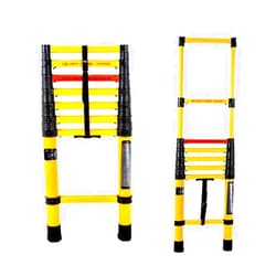 UWYTGF Fiberglass Non Conductive Telescoping Ladder for Electrical Work & Home Attic - 8.5Ft/10.5Ft/12.5Ft/15.5Ft Extension Easy to use and Carry Telescopic ladders,2m/6.5ft