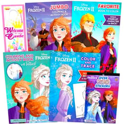 Disney Frozen Coloring Book Super Set - Bundle with 4 Books Filled with Over 200 Coloring Pages and Activities Plus Over 175 Stickers | Disney Frozen Activity Set