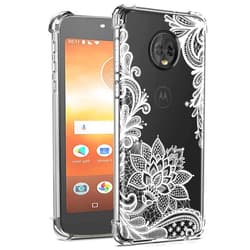 Booceicd Moto E5 Play Case, Moto E5 Cruise Case with Flowers, Shockproof Clear Floral Soft Flexible TPU Slim Phone Case Cover for Motorola Moto E5 Play (Mandala)