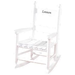 Miles Kimball Personalized Childrens Rocking Chair, Features Classic Rocker Design and Hardwood Construction, White Finish with Black Font