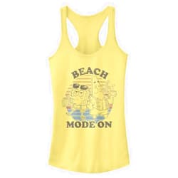 Nickelodeon Women's Spongebob Squarepants Beach Mode Junior's Racerback Tank Top