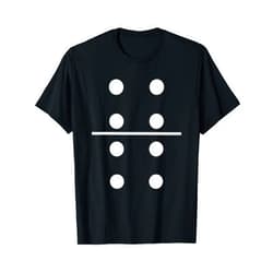 Dominos Addict Game Tile Tees Domino 4 and 4 Matching T-Shirt Halloween Group Costumes 4-4 T-Shirt