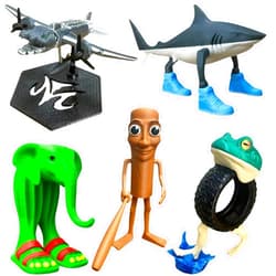 Lemoneon Tralalero Tralala Action Figure Set Italian Brainrot Shark Meme Figures Toys Tung Tung Tung Sahur Animals 3D Toys for Fans
