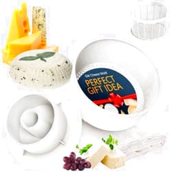 Grand Way Cheese Mold with a Follower and Cheesecloth – Cheese Making Kit – Cheesemaking Supplies – Cheese Set for Press – Reusable Cheesecloth – 100% Cotton Cloth for Straining – Paneer Maker
