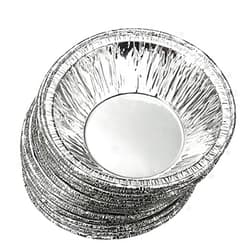Lasenersm 250 Pcs Disposable Kitchen Baking Circular Egg Tart Tins Cake Cups Mould Makers Cake Cups Foil Tart Pie Pans (Silver)