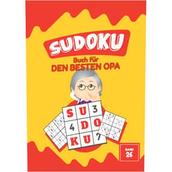 Fritz Rätselfuchs Sudoku Buch für den besten Opa Band 26: 300 Sudoku-Rätsel mit Lösungen | 9x9 | DIN A4 | Rätselheft für clevere Senioren um gezielt Merkfähigkeit und ... | nachdenklicher Opa (German Edition)