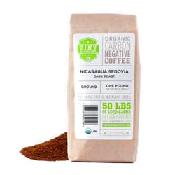 Tiny Footprint Coffee - Nicaragua Segovia, Dark Roast, USDA Organic Coffee - Shade Grown, Fair Trade Certified & Carbon Negative - Ground Coffee, 16 Oz