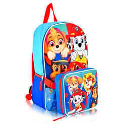 Fast Forward Paw Patrol Backpack With Lunch Box for Kids | Insulated Lunch Bag Lunch Box for Boys, Girls, Toddlers | Backpack for School and Reusable Lunchbox