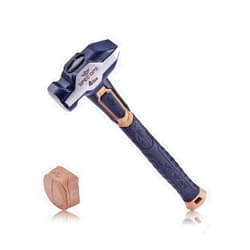 Spec Ops Tools Blacksmith Hammer, 4 lb Sledge hammer with Removable Soft Mallet Cap & Bi-Material Shock Absorbing & Vibration Dampening Handle, 3% Donated to Veterans, Black/Tan