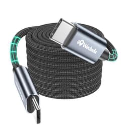 Weduda Nylon 100W USB C to USB C Cable 6.6ft, 20V/5A USB 2.0 Type C Fast Charging Cable for New iPad Pro 12.9/11, Air 4/5, Mini 6, MacBook Pro, Air 13 in, Samsung, Pixel, LG, All PD USB C Charger