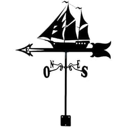 EXmalAia Weathervane,Weathervane Sika Deer Dog Swan Stainless Steel Weather Vane Weathercock Direction Indicator Garden Stake Art Decor for Patio Yard Ornament (Color : Sailboat)