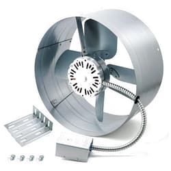 Hipoilk Gable Mount Power Attic Fan with Adjustable Thermostat, 15 Inch Attic Exhaust Fan, 1300 CFM, 1075 RPM, 3.4 Amp