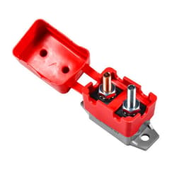 HQRP 50A 12V-24V DC Type 1 Automatic Reset Circuit Breaker with Cover, UL Listed