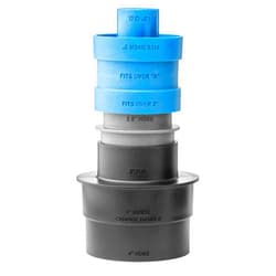 ROCKLER Dust Right Stacking Dust Port Adapter Set (3-Piece) – Interchangeable Vacuum Adapter for Dust Collection Hose & Tools – Glass Reinforced Polypropylene Dust Collectors for Woodworking