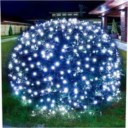 Dirnun Led Christmas Net Lights White Outdoor Christmas Lights 160LED 5ftx7ft, Waterproof Outdoor Indoor Fairy Mesh Net Lights for Christmas Party, Yard, Patio, Trees, Shrubs, Bushes Decorations