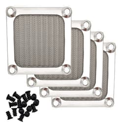 IMSurQltyPrise 60mm Computer Case Fan Filter Grills with Screws, Aluminum Frame Ultra Fine Stainelss Steel Mesh, Silver Color - 4 Pack