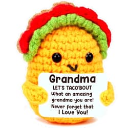 LuoHere Grandma Gifts Christmas Birthday Gifts for Grandmother from Grandkids Gigi Gift for Great Best Grandma Ever Mothers Day Christmas Funny Granny Grandparents Mimi Nana Gigi Handmade Crochet Taco