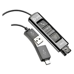 Poly - DA85 USB-A/USB-C digital adapter (Plantronics) - Works with Poly Call Center Quick Disconnect (QD) Headsets - Acoustic Hearing Protection -Works with Avaya, Genesys,&Cisco call center platforms