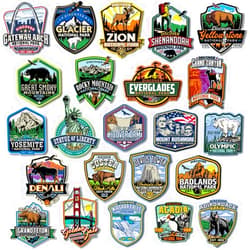 Classic Magnets 23-Piece U.S. National Parks Magnet Set by Classic Magnets, Discover America Series, Collectible Souvenirs Made in The USA