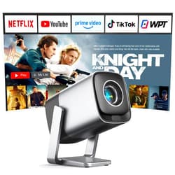 XuanPad [Compatible with Netflix & TOF Real-time Focus] Mini Projector with WiFi and Bluetooth, XuanPad 1800 ANSI Smart Projector 4K Support, Dolby Audio & Keystone, 210° Rotatable Stand for Home