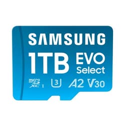 SAMSUNG EVO Select microSDMemory Card + Adapter, 1TB microSDXC, Up-to 160 MB/s, 4K UHD, UHS-I, C10, U3, V30, A2, for Mobile Phone, Smartphones, Nintendo-Switch, and Tablets (MB-ME1T0SA/AM)
