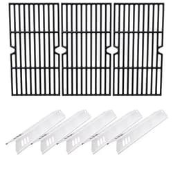 Adviace for Dyna Glo DGF493BNP, DGF510SBP Grill Replacement Parts, Backyard Grill Parts BY13-101-001-12, BY13-101-001-13, GBC1460W, GBC1461W, Cast Iron Cooking Grate, Heat Plates for Uniflame, BHG.