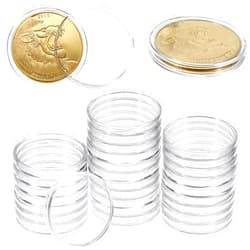 Hipiwe 40.6mm Coin Holder Capsules - 30 Packs Round Clear Acrylic Air Tight Coin Container Coin Collection Case for Long-Term Coin Collection Supplies for Silver Eagles