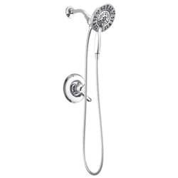 Delta Faucet Linden 17 Series Dual-Function Shower Faucet, Shower Trim Kit with 4-Spray In2ition 2-in-1 Dual Hand Held Shower Head with Hose, Chrome T17294-I (Valve Not Included)