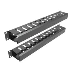 Jingchengmei 2 Pack of All Metal 1U Cable Management Horizontal Rack Mount Cable Manager with 12 Big Finger Slots for 19-inch Server Rack or Cabinet