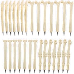 GXXMEI 28PCS Bone Ballpoint Pen Creative Novelty Pens Black Ink for Halloween Artist Doctor Nurse School Office Party