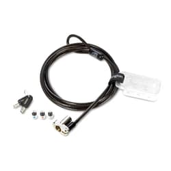 Kensington Universal 3-in-1 Keyed Laptop Locking Cable, Computer Security Keyed Lock, T-bar, Nano, Wedged-shaped (K62318WW)