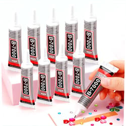 Cridoz B7000 Jewelry Glue for Rhinestones, Cridoz 10Pack Super Craft Glue with Precision Tip Multi Function Clear Glue Fabric Adhesive for Cloth Stone Metal Platic Clay Bead Jewelry Making