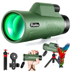 Pankoo 12x50 HD Monocular Telescope for Adults with Smartphone Adapter Tripod Hand Strap - High Power Monoculars Equipped with Large BAK4 Prism & FMC Lens - Suitable for Bird Watching Sports Hiking Traveling