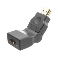 CableWholesale HDMI High Speed Swivel Adapter, HDMI Type-A Male to HDMI Type-A Female, Rotates 360 Degrees, Tilts 180 Degrees, 4K 60Hz, Black