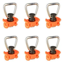 FishYuan 6 Pack Single Stud L-Track Fitting with D Ring for L Track