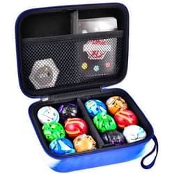 PAIYULE Case Compatible with Bakugan for Baku Gear Pack, Toys Organizer Storage for Bakucores Cards and Ultra Collectible Action Figures, Toy Container Holder for Bakugon Dragonoid Figure (Box Only) Blue