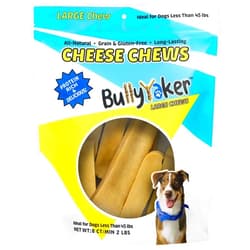 BULLYYAKER All Natural Himalayan Dog Chew,Odorless,Longlasting Healthy Cheese Dog Chew Treats.Can be Used Indoor & Outdoor to Keep Dogs Busy. (8 Pack, Large (Min. 4oz))
