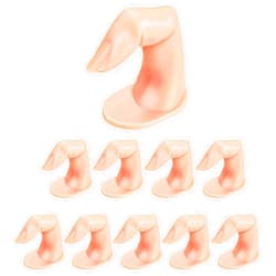 Mudder Practice Fingers DIY Nail Art Training Fingers Nail Decoration Training Fingers for Acrylic, Gel and Nail Art Beginners, 10 Pack