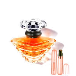 Lojeryan Luxury Designer Brands Collection For Women Tresor EDP 1 OZ Bundle With 1 PCS Of 5 Ml Refillable Perfume Atomizer Bottle Easy-Fill Empyt Atomizer Kit