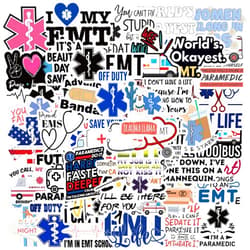 Vitzrboz Emergency Medical Technician Stickers,EMT Stickers,Ems sticker,Funny Paramedic Stickers for Water Bottle Laptop Journal Stickers,EMT Gifts