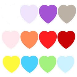 MixTeach 600Pcs Valentine’s Day Heart Cutout Small Assorted Color Paper Heart Confetti 2 Inch Heart Shape Card Paper Heart Die Cut for Classroom Bulletin Board Decor Kids’ Love and Peace School Craft Projects