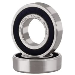 XiKe 2 Pcs 6003-2RS Double Rubber Seal Bearings 17x35x10mm, Pre-Lubricated and Stable Performance and Cost Effective, Deep Groove Ball Bearings.