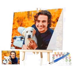 YISJLI Custom DIY Digital Oil Painting, Transform Your Personal Photos into Unique Digital Oil Paintings with a Frame Included