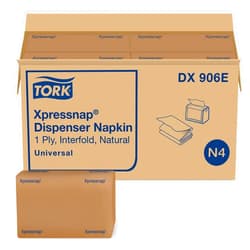 Tork Xpressnap Natural Dispenser Napkin N4, Universal, Interfold 1-ply, 13