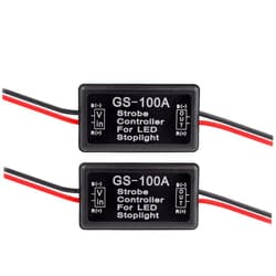 iBrightstar 9-30V Flashing Strobe Blinking Controller Flasher Module for LED Brake Tail Stop Light High Mount/3rd Brake Lights - 2Pack