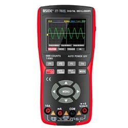 SUETTLA Handheld Digital Automotive Oscilloscope Multimeter, 10MHz Bandwidth 48MSa/s High Sampling Professional Oscilloscope, 9999 Counts Digital Multimeter, Auto-Calibration Function, Voltage/Current Test