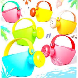 Gemscream 6 Pcs Watering Can Set Small Plastic Beach Watering Can Bath Toy Toddler Gardening Equipment Toy for Girl Boy Beach Outdoor Garden