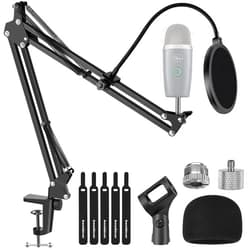 InnoGear Microphone Stand, Adjustable Mic Stand Set for Blue Yeti Nano Suspension Boom Scissor Arm Stand with 5/8
