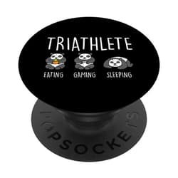 BoredKoalas Gaming Video Game Men Boy Gifts Triathlete Panda Eating Gaming Sleeping Cute Gamer Girls PopSockets PopGrip: Swappable Grip for Phones & Tablets